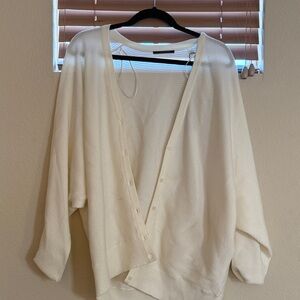 Tahari Elegant Cream Women's Cardigan